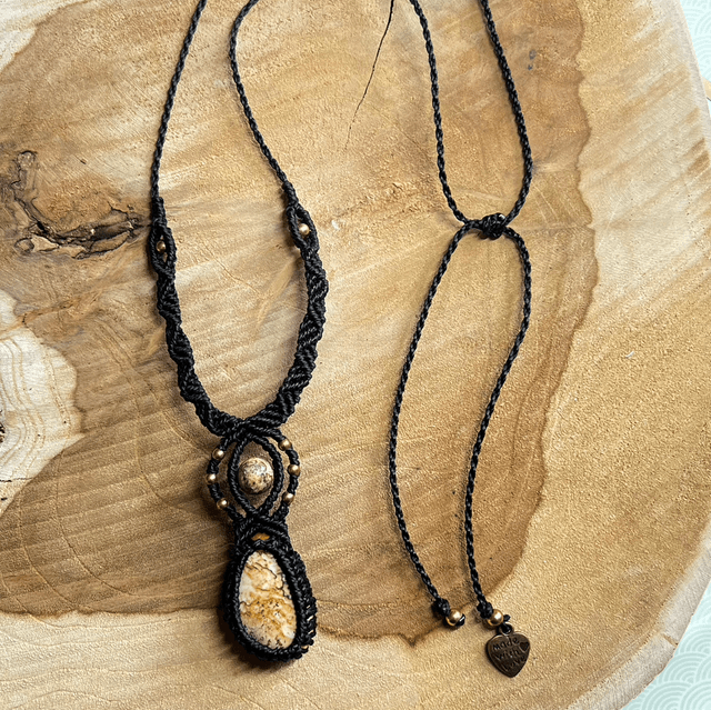 Collier jaspe bambou
